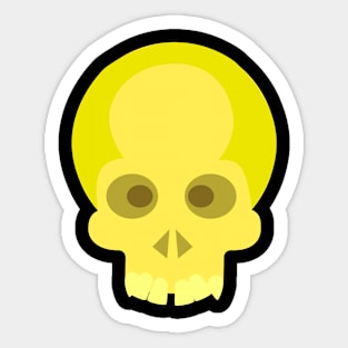 Halloween Yellow Skull Sticker